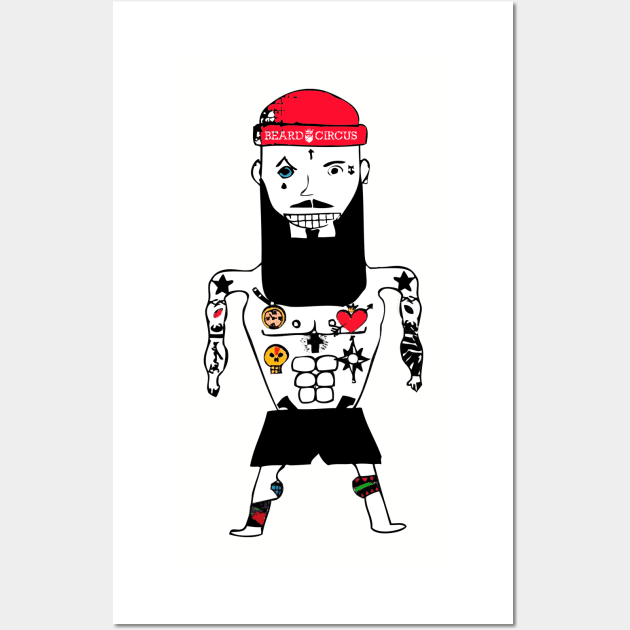 Tattooed Bearded Sailor Wall Art by Beard